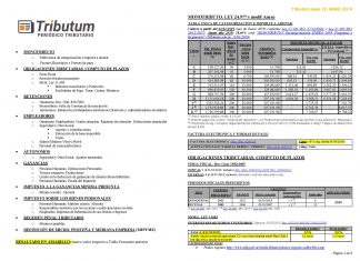 Tablas Tributum: Impositivas, Laborales y Auditoria al 22/03/2019