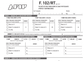 Form. 102/RT. Interactivo. Casas Particulares. Julio a Sept. 2019