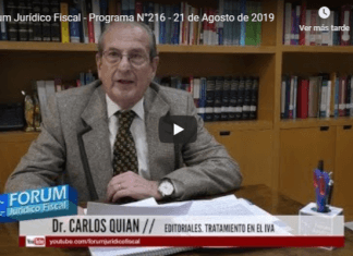 Forum Jurídico Fiscal – PROGRAMA N°216 – 21 DE AGOSTO DE 2019