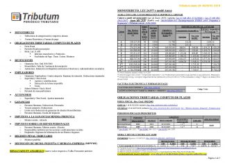 Tablas Tributum: Impositivas, Laborales y Auditoria (actualizada 29/08/2019)