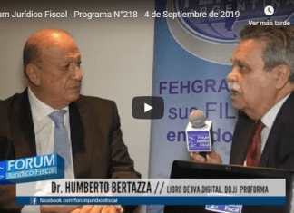 Forum Jurídico Fiscal – PROGRAMA N°218 – 4 DE SEPTIEMBRE DE 2019