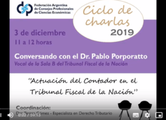 FACPCE. Ciclo de charlas con especialistas: Actuación del Contador en el TFN