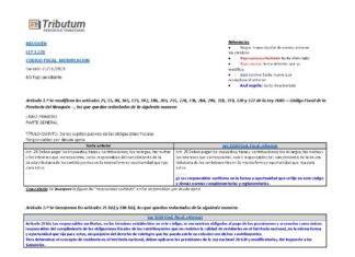 NQN. Ley 3220. Código Fiscal Provincial. Modificación. CUADRO COMPARATIVO
