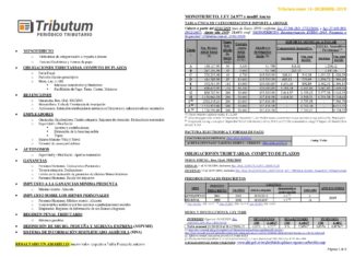 Tablas Tributum: Impositivas, Laborales y Auditoria (actualizada 13/12/2019)