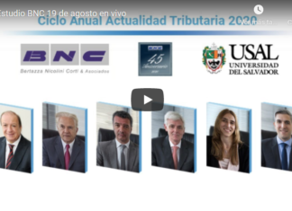 📺 Ciclo Anual Actualidad Tributaria. USAL-Estudio BNC y Asoc. Agosto 2020