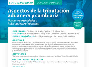 👨🏫 Aspectos de la Tributación Aduanera y Cambiaria: curso de Posgrado
