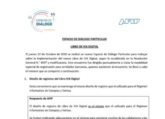 📖 AFIP. Cámaras empresariales: Libro de IVA Digital. Octubre 2020 💻