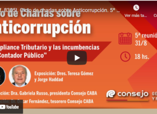CPCECABA. Ciclo charlas Anticorrupción. Agosto 2021: Compliance Tributario