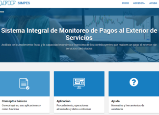 Pagos al Exterior de Servicios. Monitoreo: micrositio AFIP