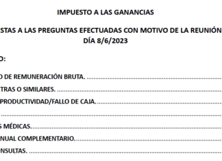 Ganancias 4ta Categoría. Relación de dependencia. Conceptos: Preguntas y Respuestas y Dictámenes por gremio