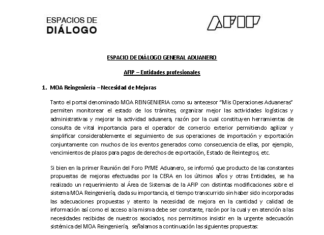 🌐 Espacio de diálogo AFIP. Entidades profesionales. Aduanero. Junio 2023