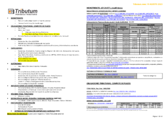 Tablas Tributum: Impositivas, Laborales y Auditoria (actualizada 10/08/2023)