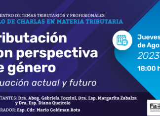 Tributación con perspectiva de género. Situación actual y futuro