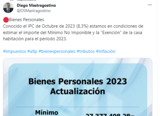 Redes Sociales: montos Bienes Personales DDJJ 2023