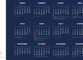 Calendario de feriados nacionales 2024