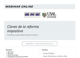 Claves de la reforma impositiva: webinar sin cargo