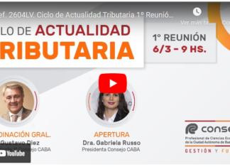 CPCECABA. Ciclo de Actualidad Tributaria. Marzo 2024