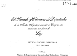 Ley 27.743 Paquete fiscal. Texto sancionado