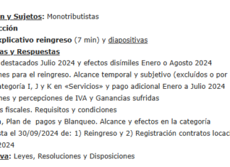 MONOTRIBUTO y Paquete Fiscal 2024: claves de los cambios en Categorías, Parámetros, Pago, Reingreso, Moratoria y Blanqueo