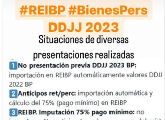 Redes Sociales: *#BienesPersonales #REIBP (Bienes no en blanqueo) #DDJJ2023