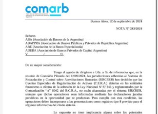 SIRCREB. Entidades Financieras. Ingresos Brutos. Regimen de recudaciòn. Blanqueo Ley 27.743. Depòsitos CERA. Inaplicabilidad