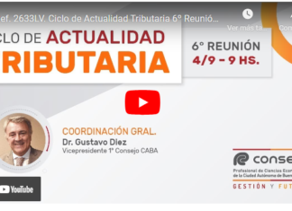 CPCECABA. Ciclo de Actualidad Tributaria. Septiembre 2024