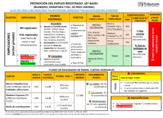 CUADRO GUIA: Blanqueo, Moratoria y Plan de Facilidades de Pago LABORAL. Ley 27.742 (Bases)