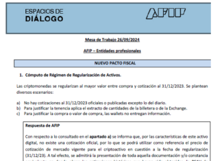 Espacio de diálogo AFIP. Entidades profesionales. Impositiva. Septiembre 2024