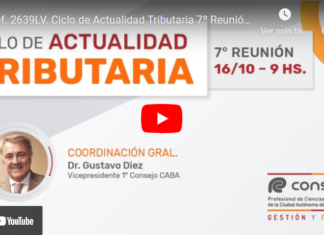 CPCECABA. Ciclo de Actualidad Tributaria. Octubre 2024