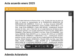 Empleados de Comercio: Ahora si, se firmó la revisión de la paritaria enero 2025