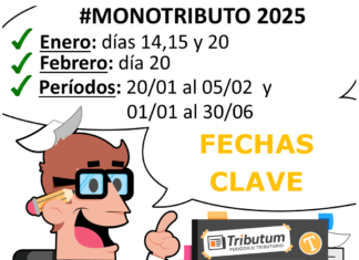 MONOTRIBUTO. FECHAS CLAVE. TABLA 2025