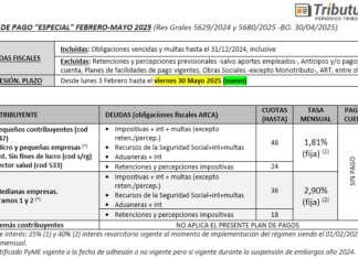 Res Gral 5680/2025. ARCA. MiPyMEs y otros. Deudas fiscales al 31/12/2024. Plan de Pagos Especial. Adhesión. Prórroga al 30/05/2025