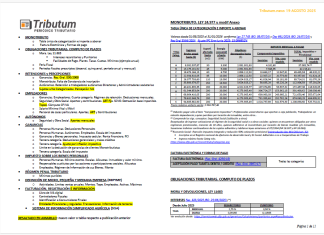 Tablas Tributum: Impositivas, Laborales y Auditoria (actualizada 19/08/2025)