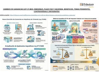 Cambios en Ganancias (Ley 27.802): Inmuebles, Plazo fijo y Hacienda. Beneficios, temas pendientes, controversias e infografías