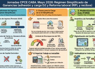Jornadas CPCE CABA. Mayo 2026: Régimen Simplificado de Ganancias (adhesión y carga DJ) y Reforma laboral (RIFL y recibos)