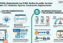 Dec 407/2026. Modernización Ley 27.802. Recibos de sueldo. Servicios eventuales. CCT. Sindicatos. Agrarios. Construcción. Reglamentación