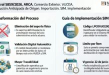 Res Gral 5859/2026. ARCA. Comercio Exterior. VUCEA. Resolución Anticipada de Origen. Importación. SIM. Implementación