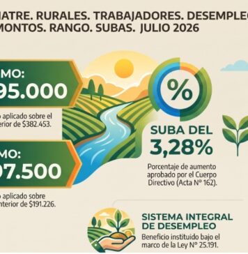 Res 68/2026. RENATRE. Rurales. Trabajadores. Desempleo. Prestaciones. Montos. Rango. Subas. Julio 2026