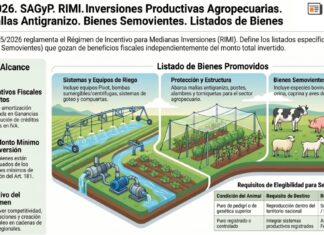 Res 75/2026. RIMI. Inversiones Productivas Agropecuarias. Riego. Mallas Antigranizo. Bienes Semovientes. Listado