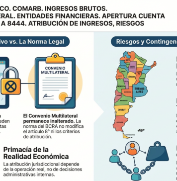 Memorándum Técnico. COMARB. Ingresos Brutos. Convenio Multilateral. Entidades Financieras. Apertura cuenta no presencial. Com A 8444. Atribución. Riesgos