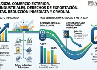 Dec 566/2026. Comercio Exterior. Bienes Industriales. Derechos de exportación. Alícuotas. Reducción inmediata y gradual