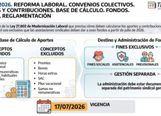 Dec 612/2026. Reforma Laboral. Convenios Colectivos. Aportes y Contribuciones. Base de Cálculo. Fondos. Destino. Reglamentación