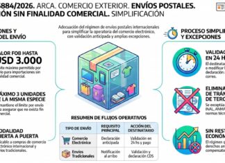 Res Gral 5884/2026. ARCA. Comercio Exterior. Envíos Postales. Importación sin Finalidad Comercial. Simplificación