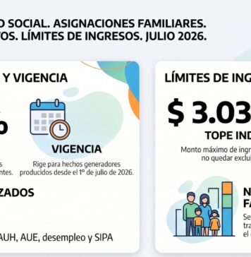 Res 187/2026. ANSES. Seguridad Social. Asignaciones Familiares. Movilidad. Montos. Límites de Ingresos. Julio 2026. Subas