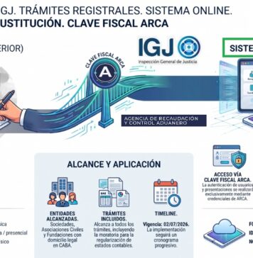 Res Gral 7/2026. IGJ. Trámites registrales. Sistema Online. Soporte papel. Sustitución. Clave Fiscal ARCA