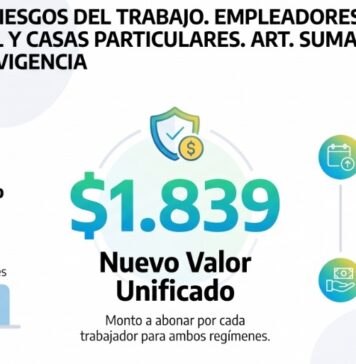 Disp 7/2026. SRT. Riesgos del Trabajo. Empleadores. Régimen General y Casas Particulares. ART. Suma fija. Suba. Julio 2026. Vigencia