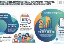 Res 233/2026. ANSES. Seguridad Social. Asignaciones Familiares. Movilidad. Montos. Límites de Ingresos. Agosto 2026. Subas