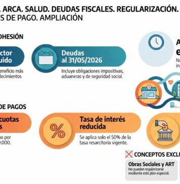 Res Gral 5874/2026. ARCA. Salud. Deudas Fiscales. Regularización. Plan de Facilidades de Pago. Ampliación