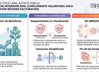 Jornadas CPCE CABA. Agosto 2026 (I): Régimen de Inversión RIMI, Cumplimiento Voluntario ARCA y Ampliación régimen Facturación