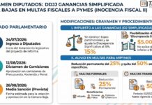 Dictamen Diputados: DDJJ Ganancias Simplificada suma bajas en multas fiscales a PyMES (Inocencia Fiscal II)